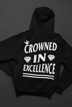 Load image into Gallery viewer, “Crowned In Excellence” Hoodie - Black