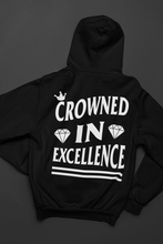 Load image into Gallery viewer, “Crowned In Excellence” Hoodie - Black
